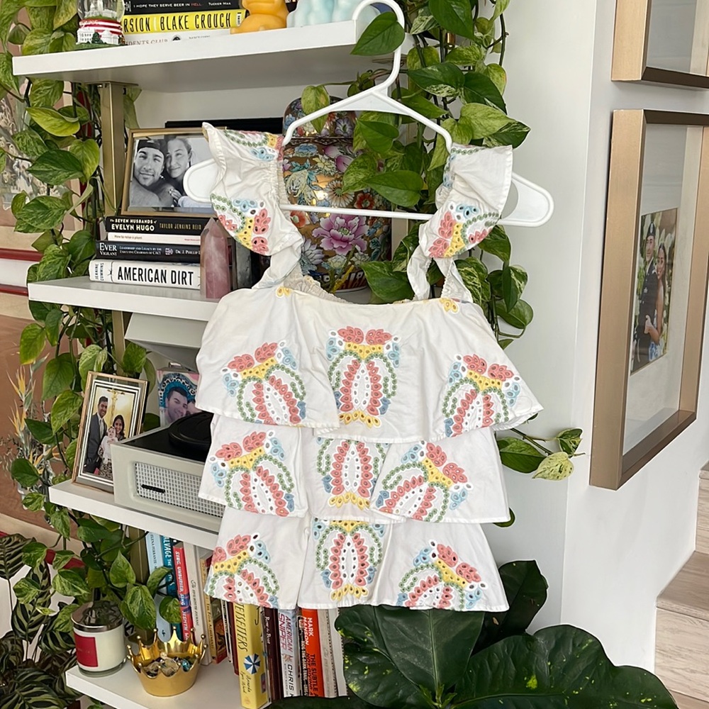 Caroline Constas embroidered tank top